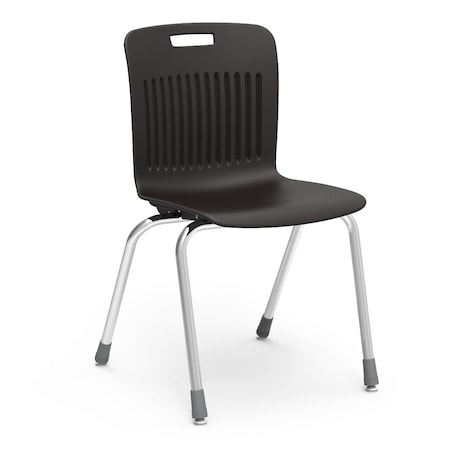 Virco Analogy Series 18" Classroom Chair 5th Grade - Adult W/ Black Extra Large Seat and Nylon Glides AN18EL